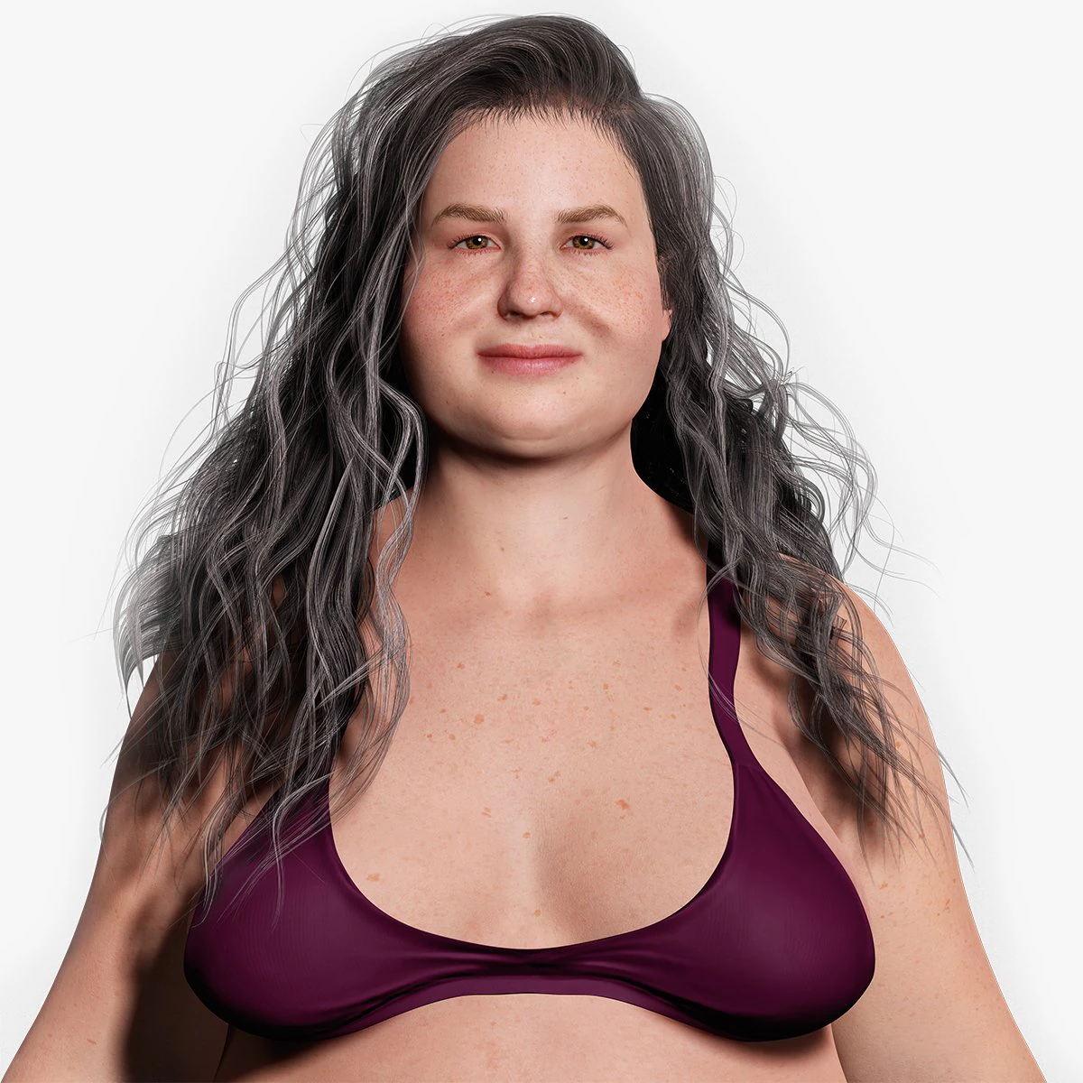 Camilia-Realistic Fat Women 3D Model .c4d .max .obj .3ds .fbx .stl .blend 