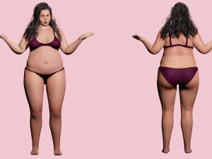 Camilia-Realistic Fat Women 3D Model