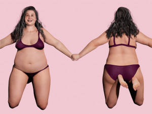 Camilia-Realistic Fat Women 3D 모델
