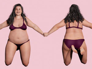 Camilia-Realistic Fat Women 3D Model