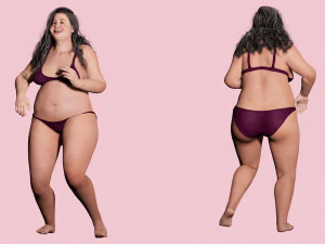 Camilia-Realistic Fat Women 3D Model
