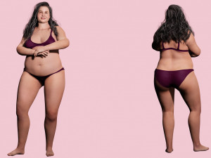 Camilia-Realistic Fat Women 3D 모델