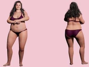 Camilia-Realistic Fat Women 3D Model