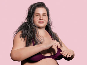 Camilia-Realistic Fat Women 3D Model