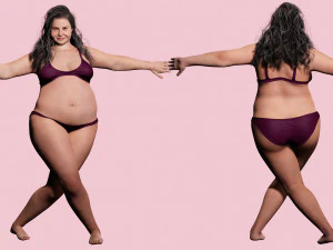 Camilia-Realistic Fat Women 3D Model