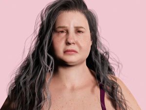Camilia-Realistic Fat Women 3D Model