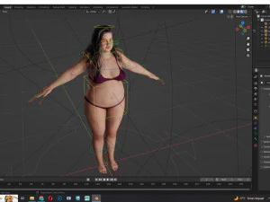 Camilia-Realistic Fat Women 3D Model