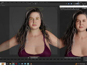 Camilia-Realistic Fat Women 3D Model
