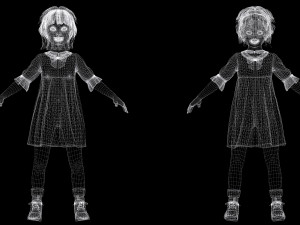 オリビア - 小さな宝物 青いローブを着たかわいい子 3Dモデル