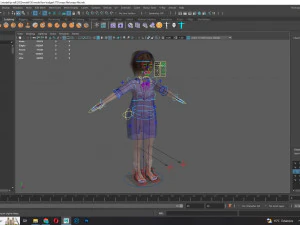Olivia - Tiny Treasures Cute Child in a Blue Robe 3D Model