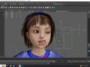 オリビア - 小さな宝物 青いローブを着たかわいい子 3Dモデル