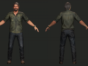 Pedro Pascal Joel Miller The Last Of Us Full Rigged 3D मॉडल