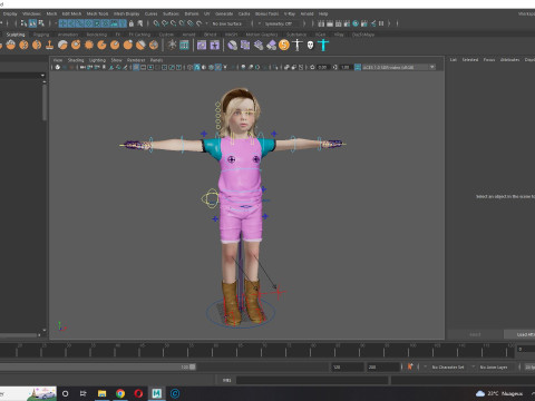 Sunny Realistic Girl Low-poly 3D Модель