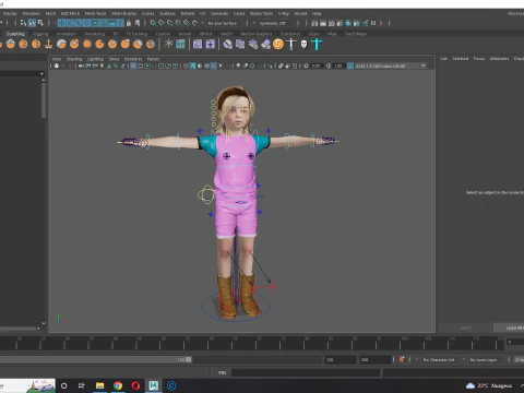 Sunny Realistic Girl Low-poly 3D Model