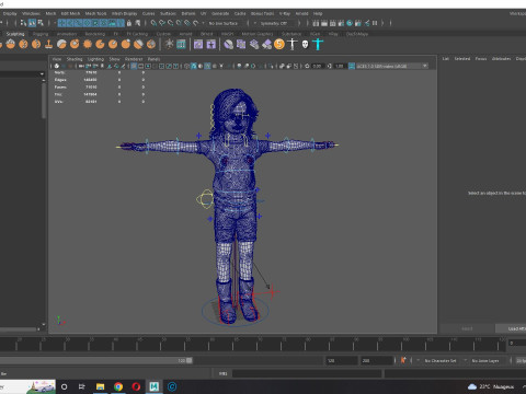Sunny Realistic Girl Low-poly 3D Модель