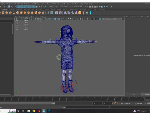 Sunny Realistic Girl Low-poly 3D Model