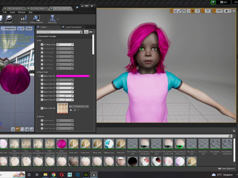 Sunny Realistic Girl Low-poly 3D Model