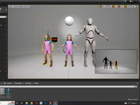 Sunny Realistic Girl Low-poly 3D Model
