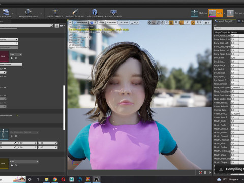 Sunny Realistic Girl Low-poly 3D Модель