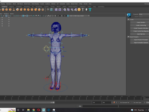 Realistic Girl rig facial Modelo 3D