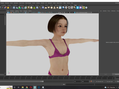 Realistic Girl rig facial Modelo 3D