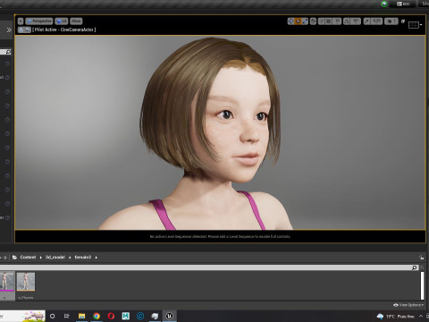 Realistic Girl rig facial Modelo 3D