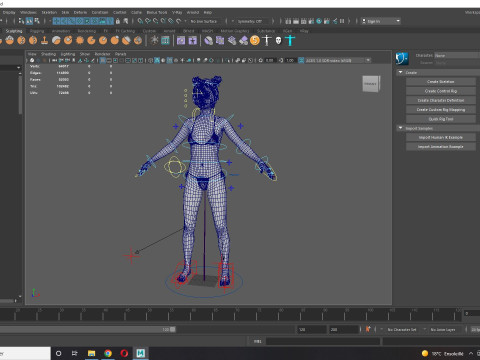Realistic Girl teenager Low-poly Modelo 3D