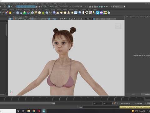 Realistic Girl teenager Low-poly Modelo 3D