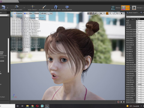 Realistic Girl teenager Low-poly Modelo 3D
