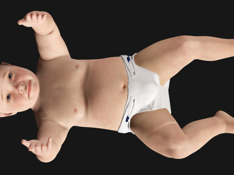Baby girl Rigged 3D मॉडल