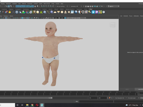 Baby girl Rigged 3D मॉडल