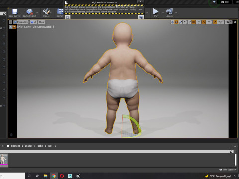 Baby girl Rigged 3D मॉडल