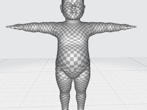 Baby girl Rigged 3D मॉडल