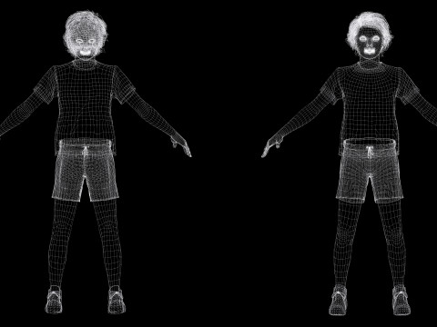 Leo - Realistic Child Boy with Beautiful Smile Model 3D
