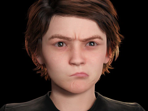 Leo - Realistic Child Boy with Beautiful Smile 3D Model