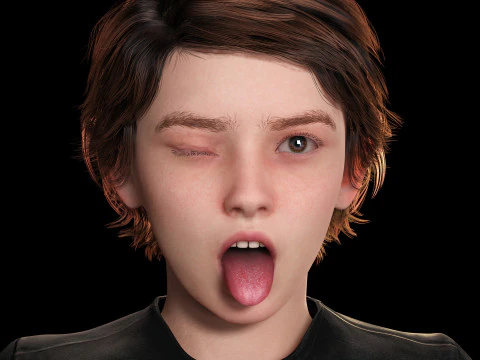 Leo - Realistic Child Boy with Beautiful Smile 3D Model