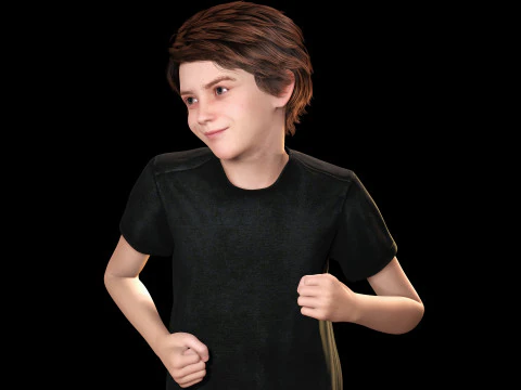 Leo - Realistic Child Boy with Beautiful Smile 3D Model