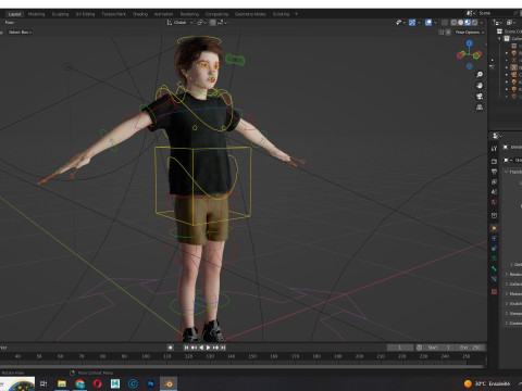 Leo - Realistic Child Boy with Beautiful Smile Model 3D
