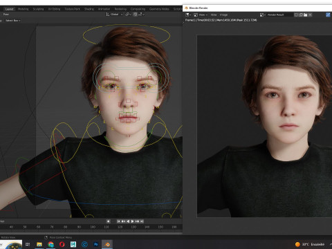 Leo - Realistic Child Boy with Beautiful Smile Model 3D