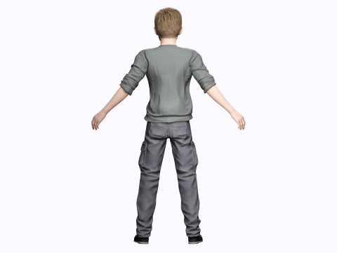 HENRY-Playful Kid Realistic Child Boy 3D-Modell