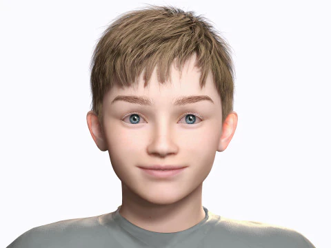 HENRY-장난꾸러기 아이 현실적인 아이 소년 3D 모델