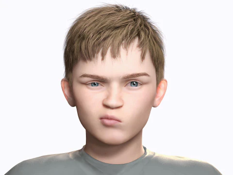 HENRY-장난꾸러기 아이 현실적인 아이 소년 3D 모델