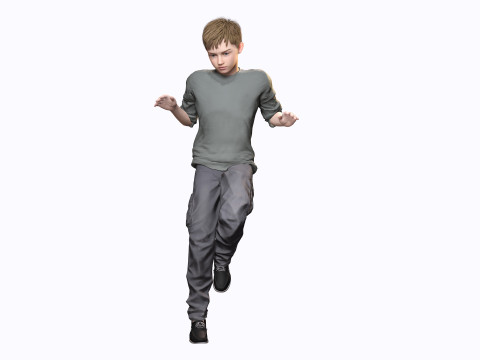 HENRY-Playful Kid Realistic Child Boy 3D-Modell