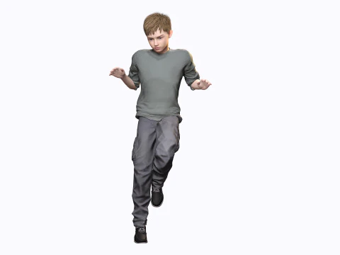 HENRY-장난꾸러기 아이 현실적인 아이 소년 3D 모델