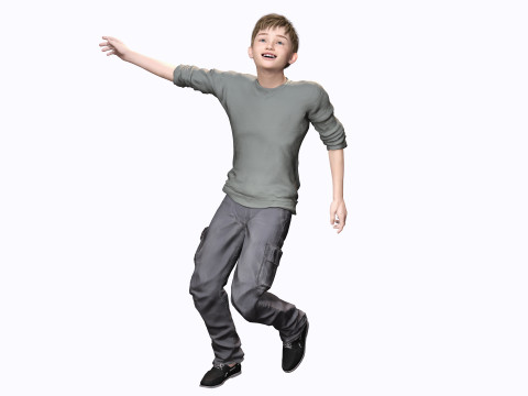 HENRY-Playful Kid Realistic Child Boy 3D-Modell
