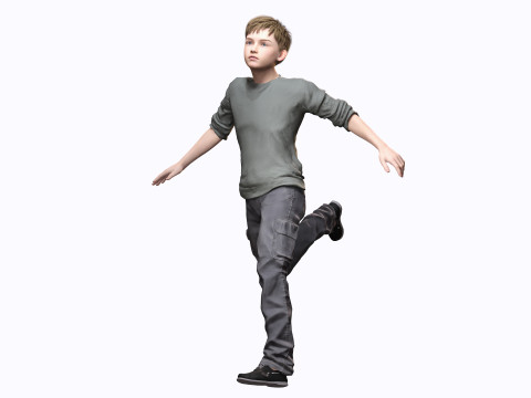 HENRY-Playful Kid Realistic Child Boy 3D-Modell