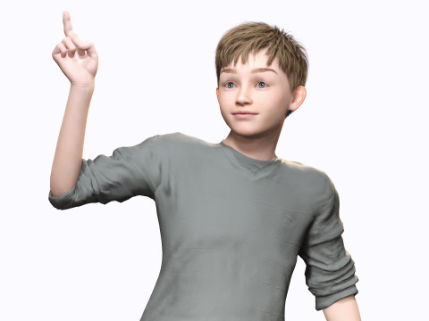 HENRY-Playful Kid Realistic Child Boy 3D-Modell