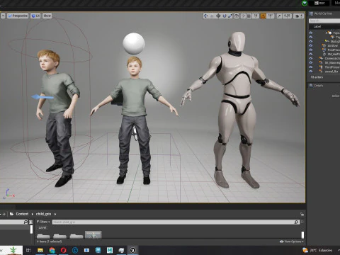 HENRY-장난꾸러기 아이 현실적인 아이 소년 3D 모델