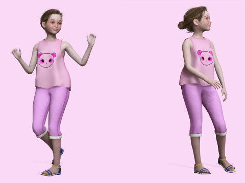 Staicy - Realistic Girl Model 3D