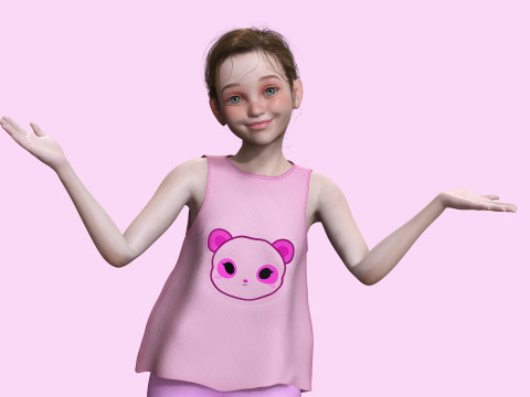 Staicy - Realistic Girl Model 3D